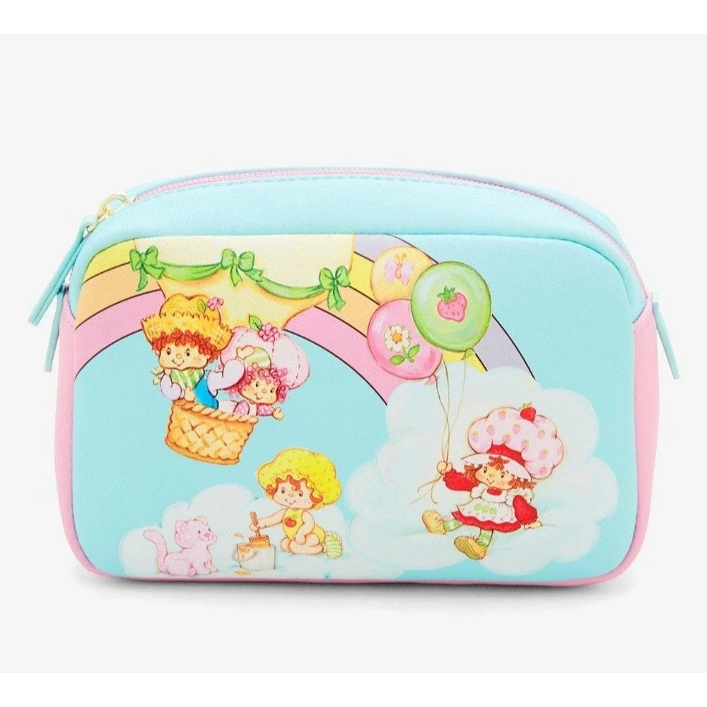NEW Loungefly Strawberry Shortcake & Friends Rainbow Cosmetic‎ Bag Makeup Travel